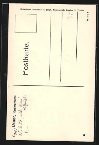 AK Weimar / Thüringen, Herderdenkmal