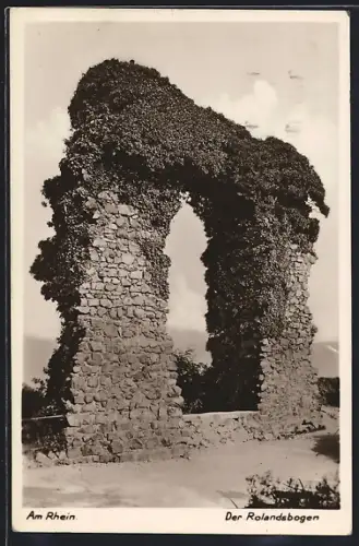 AK Rolandsbogen am Rhein, Blick durch den Bogen
