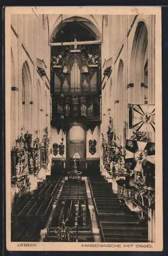 AK Lübeck, Marienkirche mit Orgel