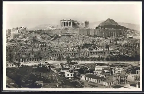 AK Athen, Blick auf die Akropolis