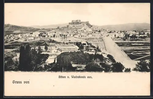 AK Athen, Ortsansicht vom Wadrakonis aus