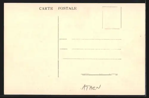 AK Athen, Strassenpartie mit prächtigen Gebäuden