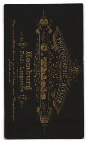 Fotografie C. Thiele, Hamburg, Langereihe 17, Porträt eines Mannes mit Bart