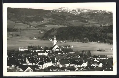 AK Obdach /Stmk., Teilansicht mit Kirche