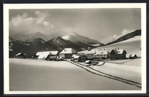AK Hohentauern, Teilansicht mit Bösenstein im Schnee