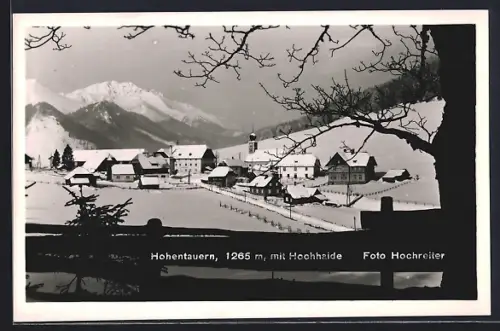 AK Hohentauern, Teilansicht mit Hochhaide im Schnee