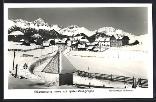 AK Hohentauern, Teilansicht mit Bösensteingruppe im Schnee