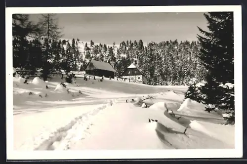 AK Sabathyhütte am Zirbitzkogel im Schnee