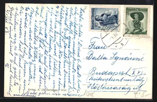 AK Pöls, Blick zum Ort von weitem