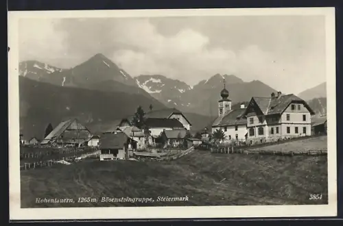AK Hohentauern /Steiermark, Ortspartie mit Bösensteingruppe