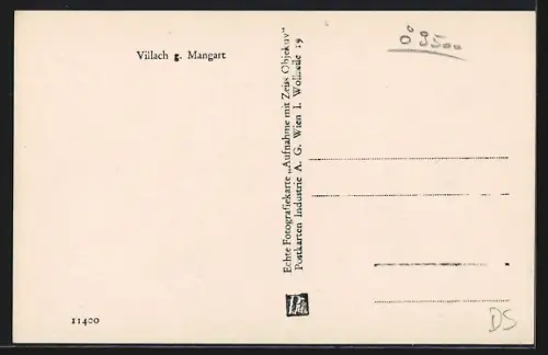 AK Villach, Teilansicht gegen Mangart