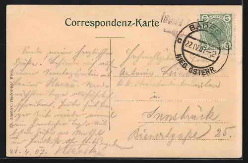 AK Baden-Helenenthal, Capelle Maria Hilf und Restaurant zur Cholera-Capelle