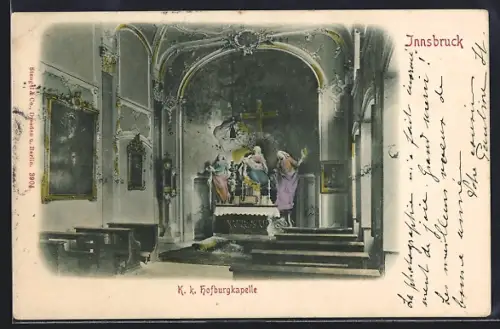 AK Innsbruck, K. k. Hofburgkapelle, Innenansicht