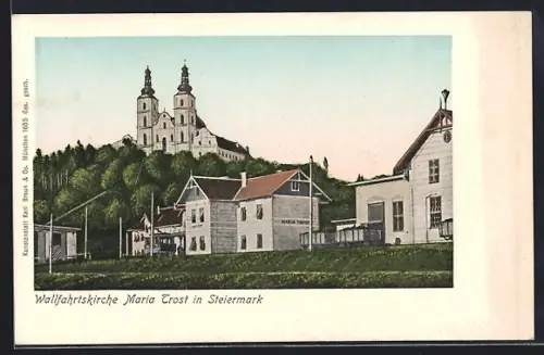 Künstler-AK Maria Trost in Steiermark, Wallfahrtskirche