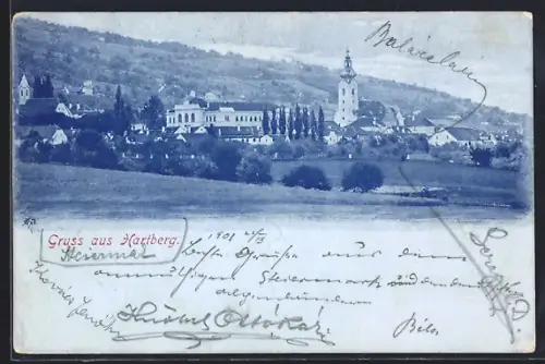 AK Hartberg, Ortspartie mit Kirche