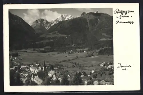 AK Kötschach i. Gailtal, Teilansicht mit Kirche