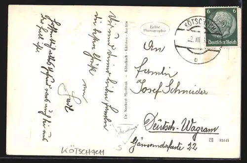 AK Kötschach i. Gailtal, Teilansicht mit Kirche