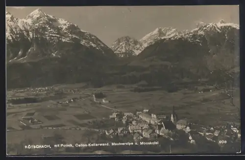 AK Kötschach, Teilansicht mit Pollnik, Cellon-Kellerwand, Mautneralpe und Mooskofel
