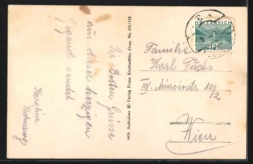 AK Seeboden am Millstätter-See, Teilansicht mit Bergen