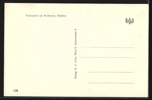 AK Techendorf am Weissensee, Uferpartie mit Kirche