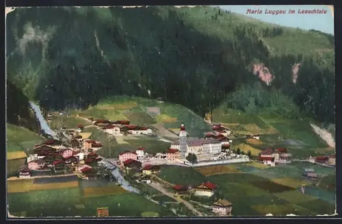 AK Maria Luggau im Lesachtale, Teilansicht mit Kirche