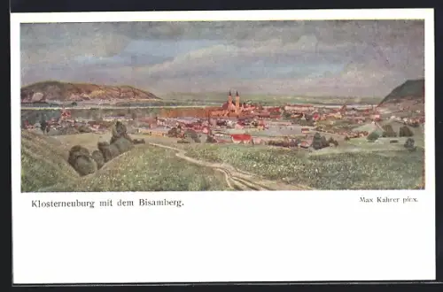 AK Klosterneuburg, Blick mit dem Bisamberg