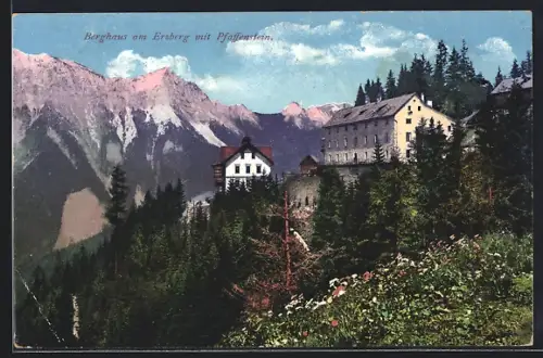 AK Eisenerz, Berghaus am Erzberg mit Pfaffenstein