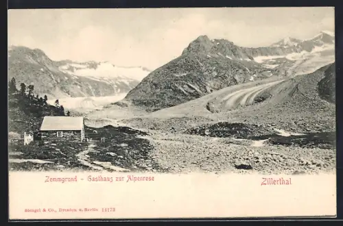 AK Zemmgrund /Zillerthal, Gasthaus zur Alpenrose