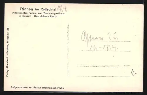 AK Berwang, Rinnen im Rotlechtal, Ortspanorama im Winter