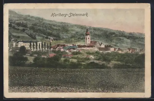 AK Hartberg /Steiermark, Ortsansicht mit Kirche