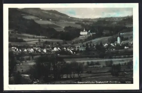 AK Grafendorf /Ost-Steiermark, Ortsansicht von der Feldflur aus