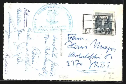 AK Pack bei Edelschrott, Ortsansicht mit Gasthof Packerhöhe