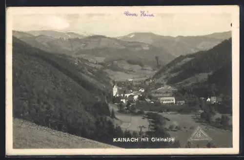 AK Kainach, Ortsansicht mit Gleinalpe