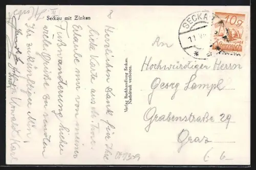 AK Seckau, Teilansicht mit Zinken