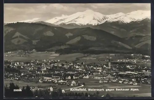 AK Knittelfeld, Gesamtansicht mit Blick gegen Seckauer Alpen