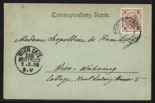 Mondschein-AK Pörtschach / See, Teilansicht mit Bergen