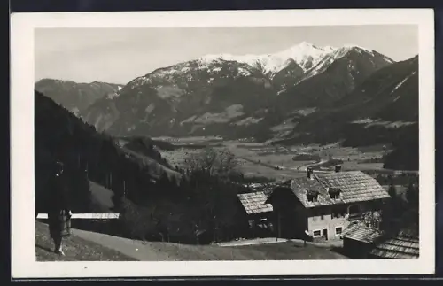 AK Radlach bei Steinfeld, Erholungsheim Ranner mit Blick ins Drautal und auf Latschur