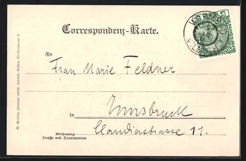 AK Villach, Warmbad Villach gegen die Karawanken