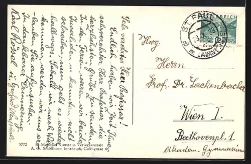 AK St. Paul im Lavanttal, Ortspartie mit Stift