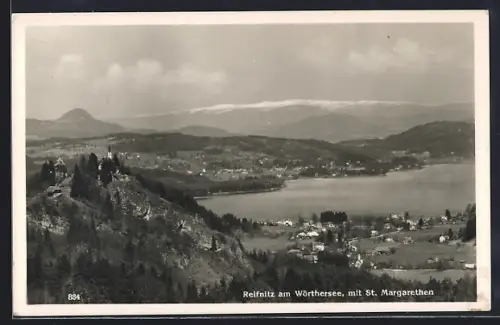 AK Reifnitz am Wörthersee, Teilansicht mit St. Margarethen