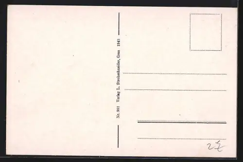 AK Graz, Uhrturm am Schlossberg, Schlossbergbahn, Platz