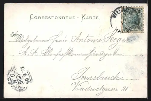 AK Villach, Teilansicht mit Kirche vom Stadtturm aus