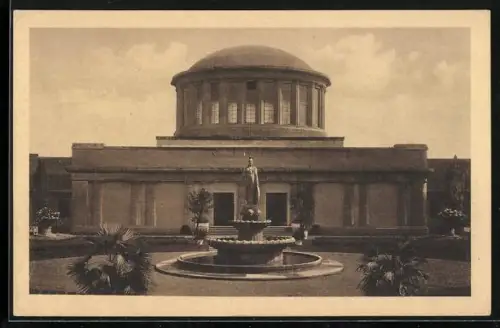 AK Breslau, Ausstellung zur Jahrhundertfeier der Freiheitskriege 1913, Blick in den Innenhof des Gebäudes