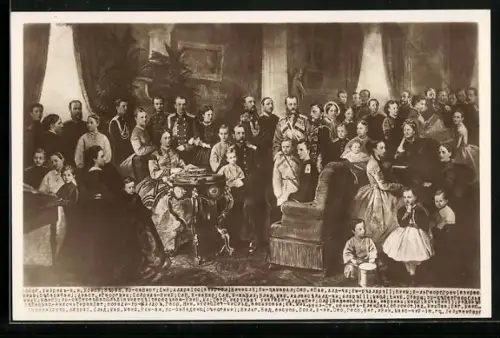 AK Alexander II. von Russland mit Familie