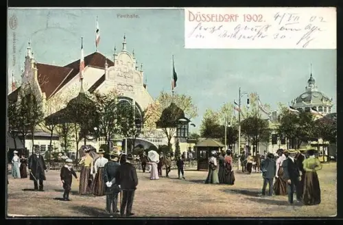 AK Düsseldorf, Ausstellung 1902, Festhalle, Um 1900