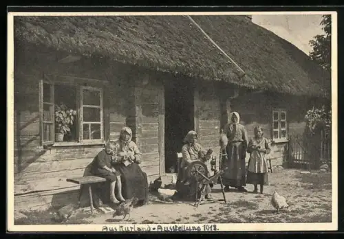 AK Kurland, Lettisches Bauernhaus