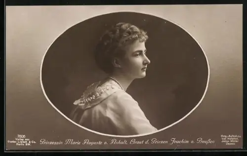 AK Porträt Prinzessin Marie Auguste von Anhalt