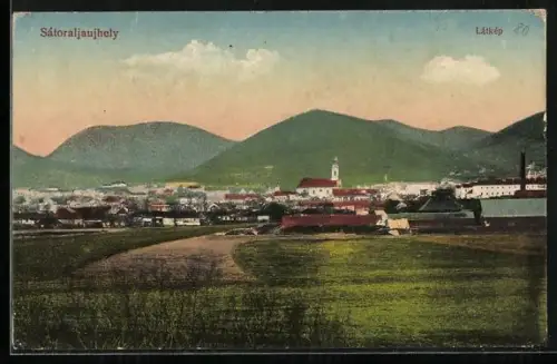 AK Sátoraljaujhely, Látkép