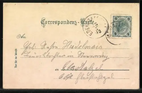 Lithographie Mariazell, Blick zur Basilika von Mariazell, Inneres der Kirche