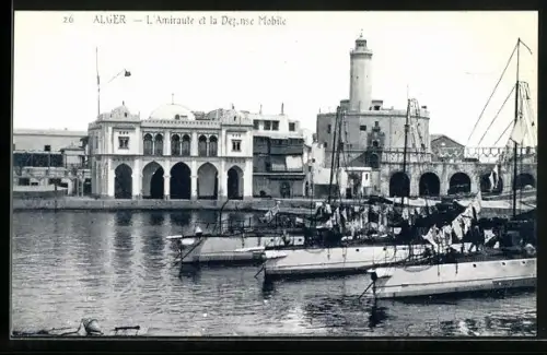 AK Alger, L`amirauté et la défense mobile, Leuchtturm, Boote